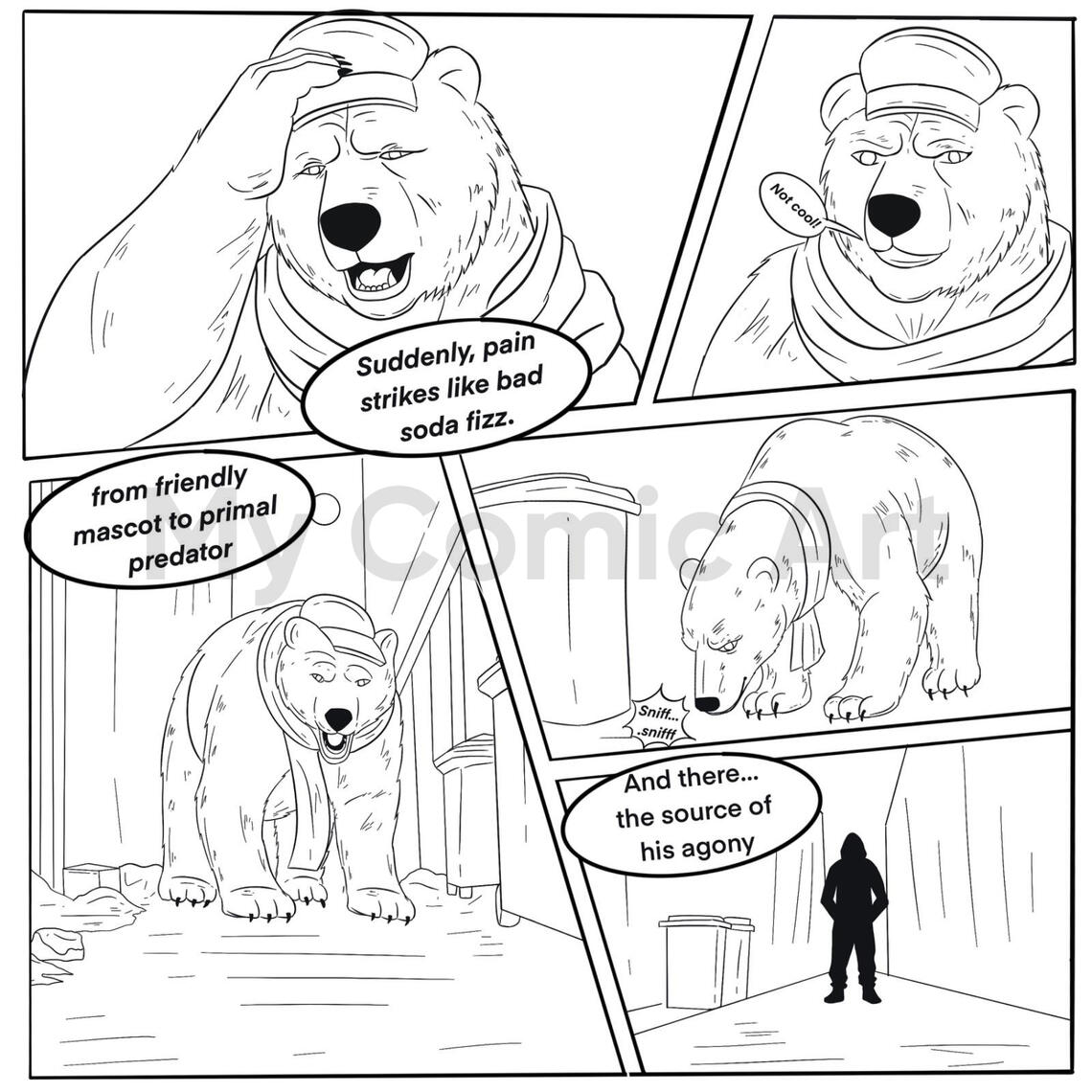 Polar Bear Line Art